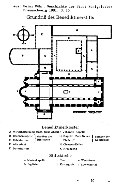 Grundriß des Benediktinerstifts Königslutter