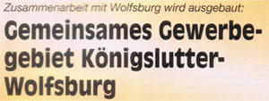 Gemeinsames Gewerbegebiet Königslutter-Wolfsburg